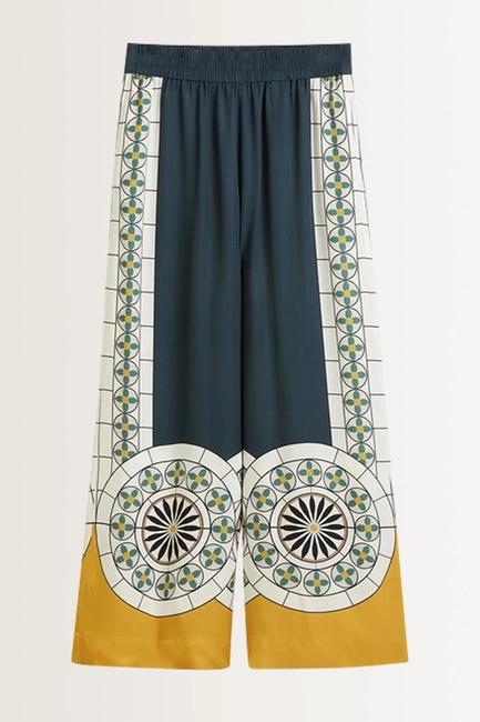 Soepele broek met print