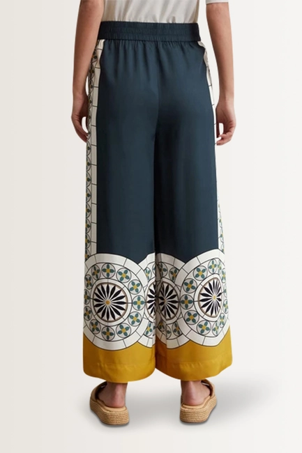Soepele broek met print