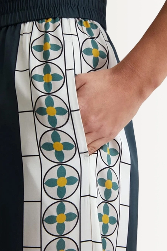 Soepele broek met print