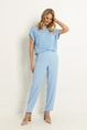 Soepele pantalon met persvouwen