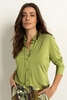 Soepelvallende blouse klassieke kraag