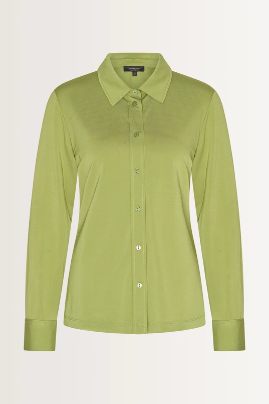 Soepelvallende blouse klassieke kraag