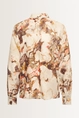 Soepelvallende blouse marmerprint