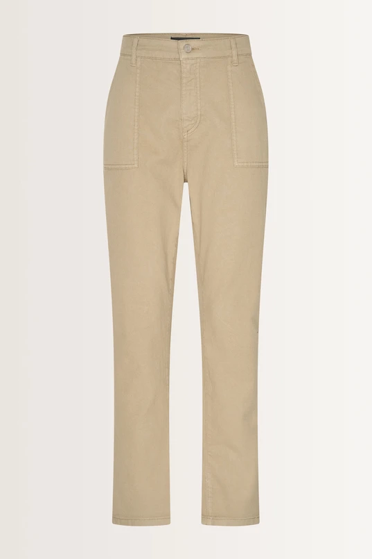 Straight-fit broek met omslag