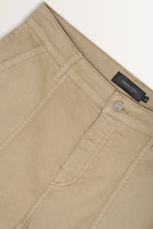 Straight-fit broek met omslag