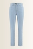 Straight fit jeans met siernaad
