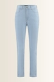 Straight fit jeans met siernaad