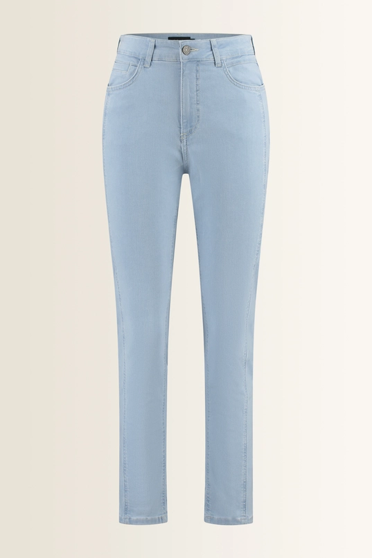Straight fit jeans met siernaad