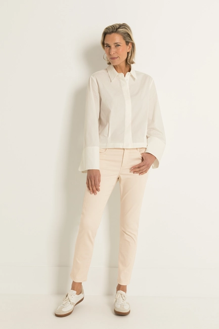 Straight fit jeans met verticale naad