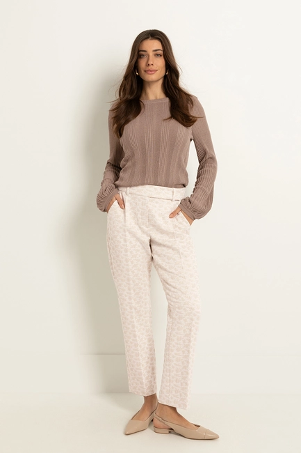 Straight jacquard pantalon