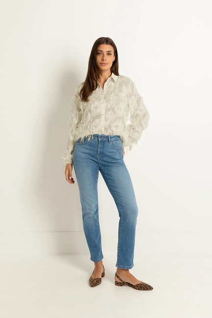 Straight jeans met stretch