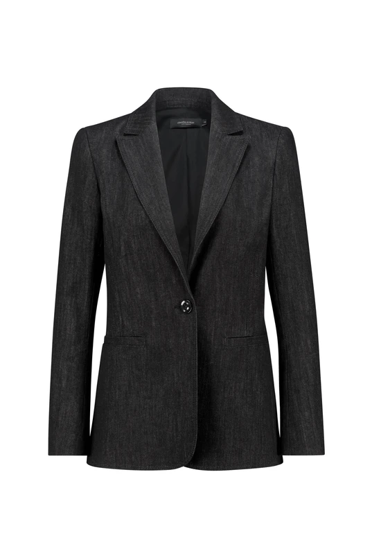 Stretch denim blazer