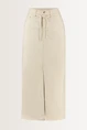 Stretch denim maxi rok