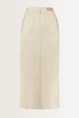 Stretch denim maxi rok