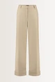 Stretch pantalon met omslag