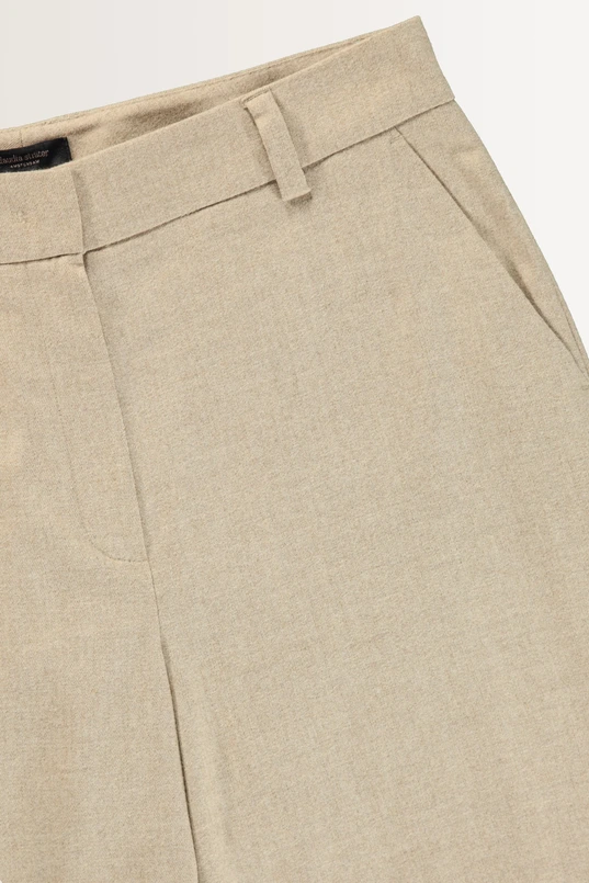 Stretch pantalon met omslag