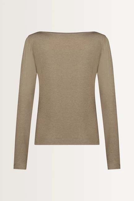 Stretch top met lange mouwen