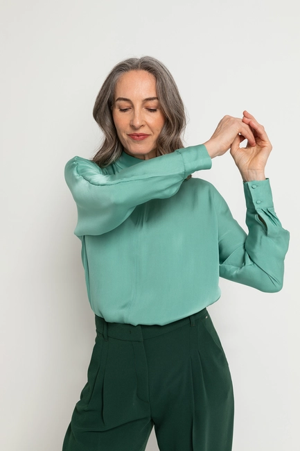Stretch zijden blouse
