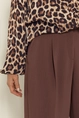 Stretchpantalon met blinde voorsluiting