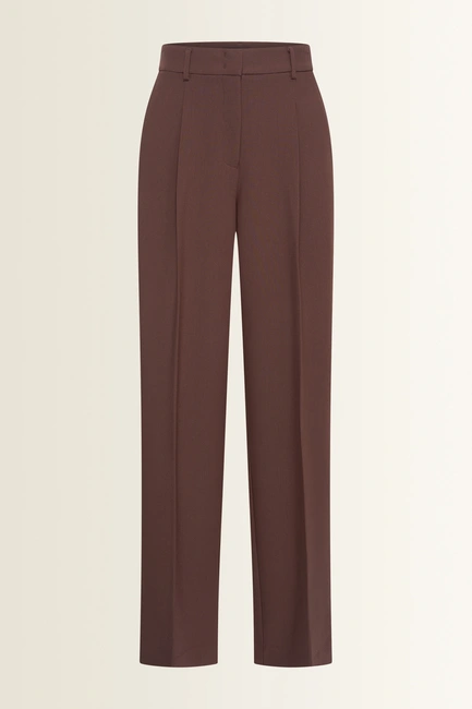 Stretchpantalon met blinde voorsluiting