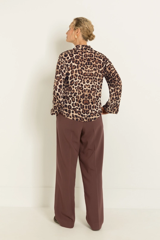 Stretchpantalon met blinde voorsluiting