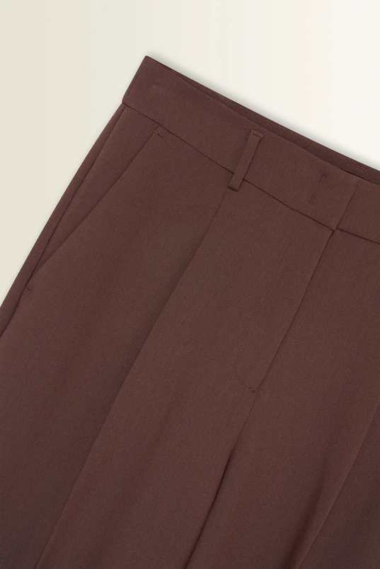 Stretchpantalon met blinde voorsluiting
