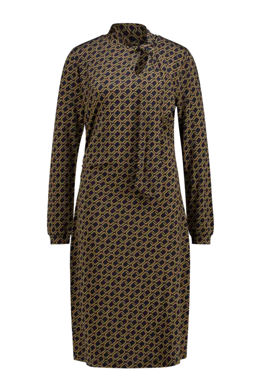 Strikhals jurk met print