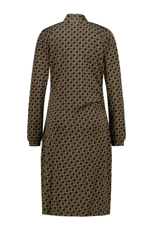 Strikhals jurk met print
