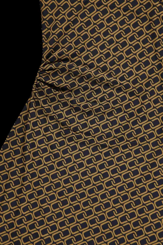 Strikhals jurk met print
