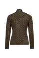 Strikhals top met print