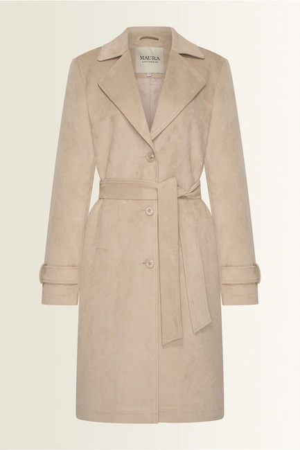 Suède-look trenchcoat Maura