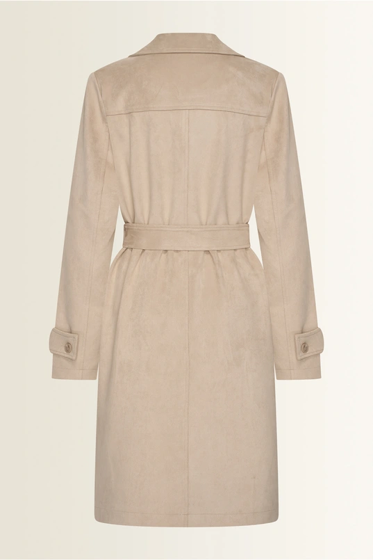 Suède-look trenchcoat Maura