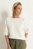 Sweat top met subtiele plooien