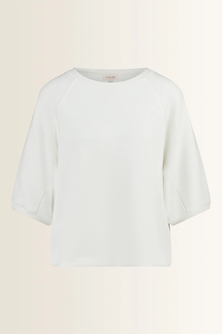 Sweat top met subtiele plooien