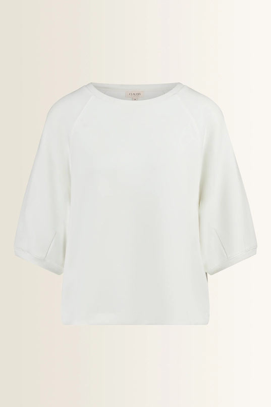 Sweat top met subtiele plooien