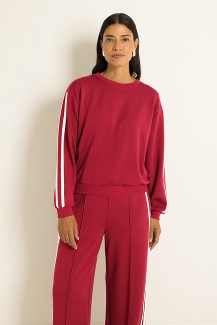 Sweater met contraststrepen