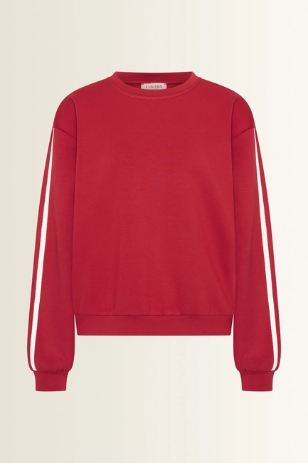 Sweater met contraststrepen