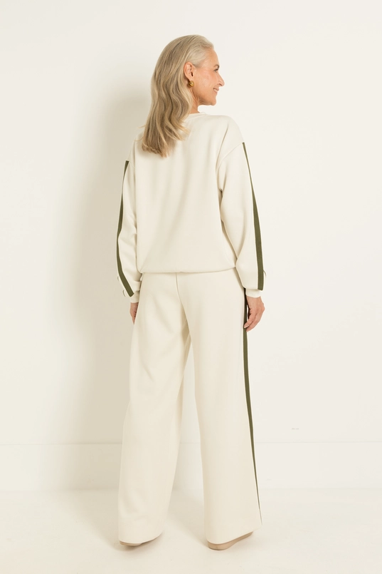 Sweater met contraststrepen