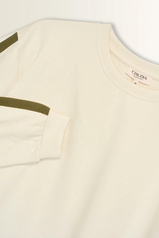 Sweater met contraststrepen