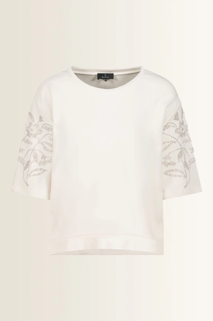 Sweatshirt met parelaccenten Monari