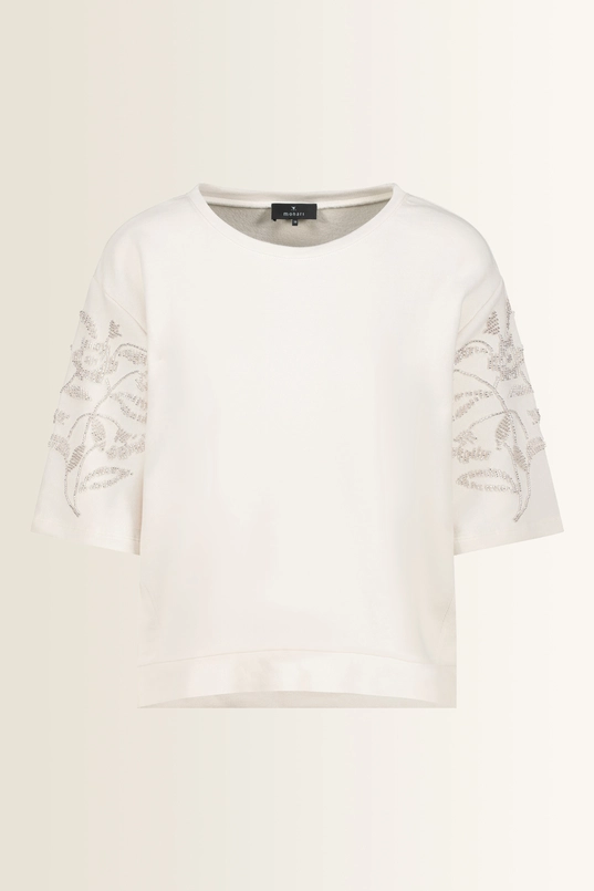 Sweatshirt met parelaccenten Monari