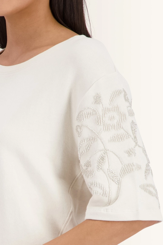 Sweatshirt met parelaccenten Monari