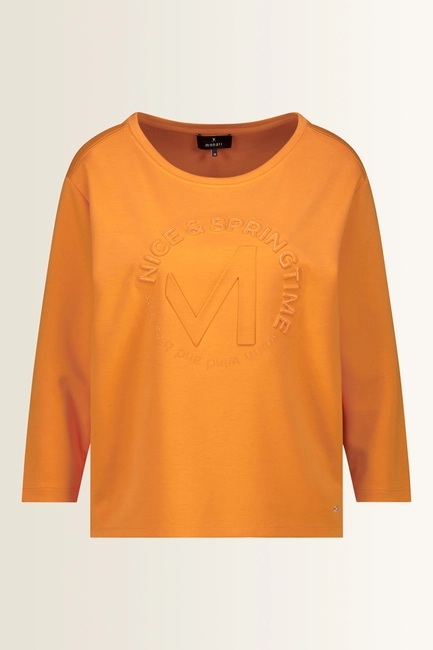 Sweatshirt met reliëf embleem Monari