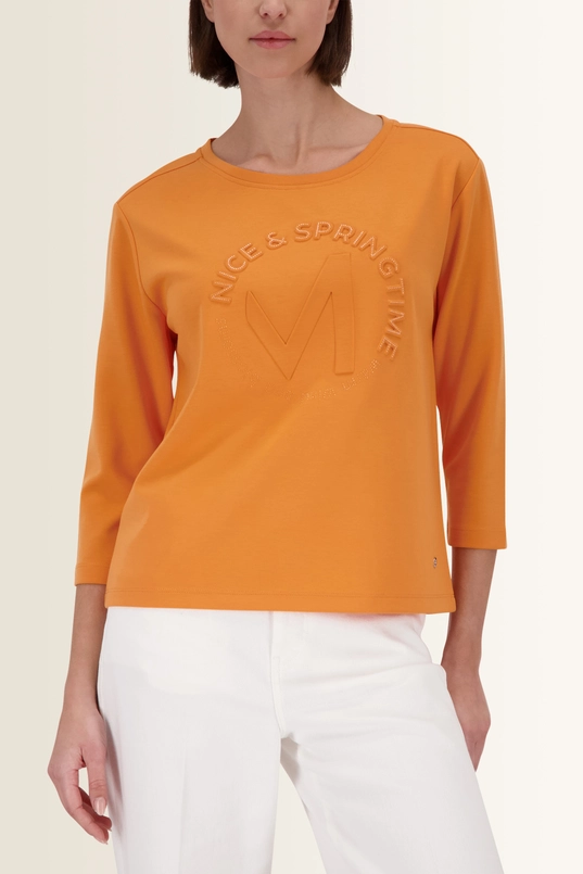 Sweatshirt met reliëf embleem Monari