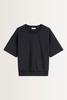 Sweatshirt, short sleeve, logo embr