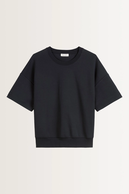 Sweatshirt, short sleeve, logo embr