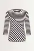 T-shirt diagonale belijning