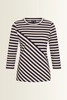 T-shirt diagonale belijning