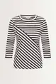 T-shirt diagonale belijning