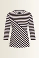 T-shirt diagonale belijning